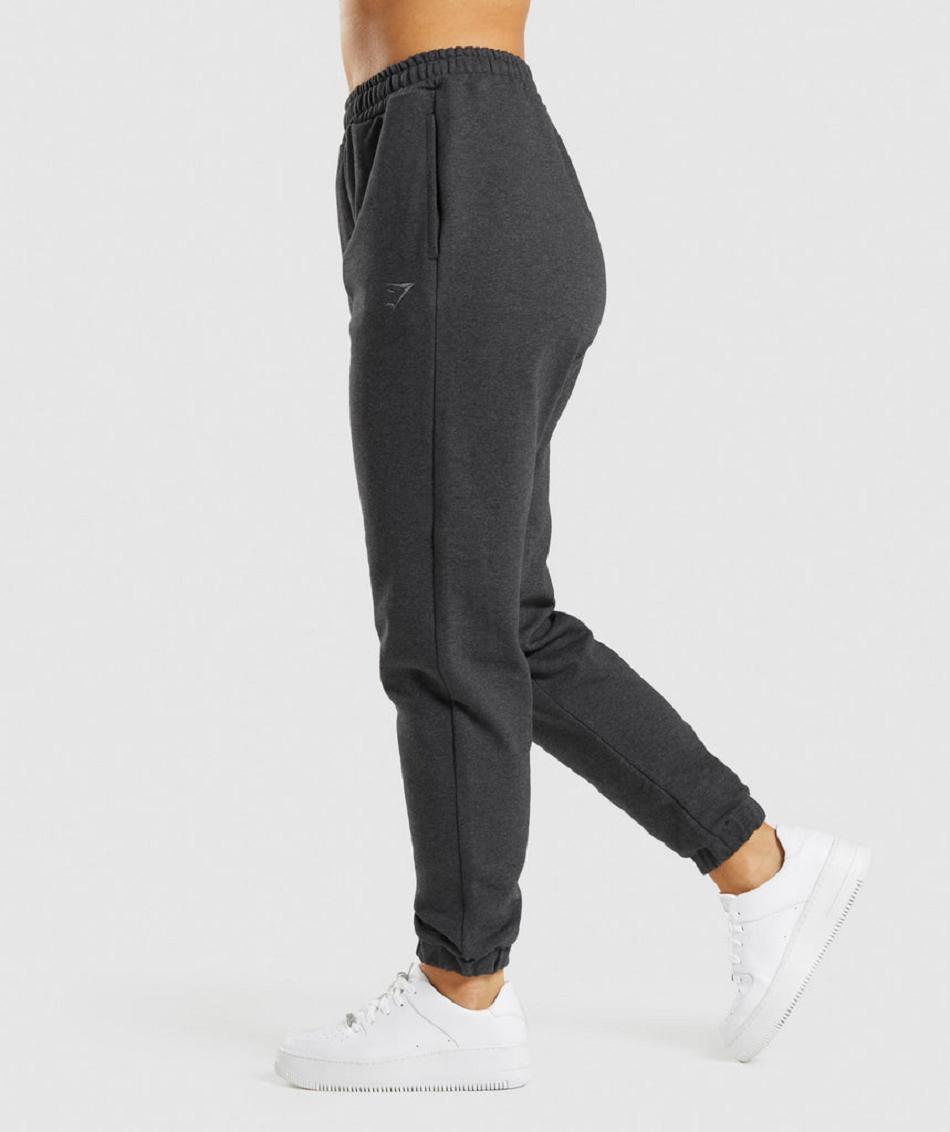 Spodnie Do Biegania Damskie Gymshark Rest Day Sweats Czarne | PL 2184BEX